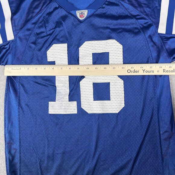Peyton Manning 18 Jersey Mens XL Blue NFL Indianapolis Colts Onfield Reebok Y2K - Picture 7 of 15